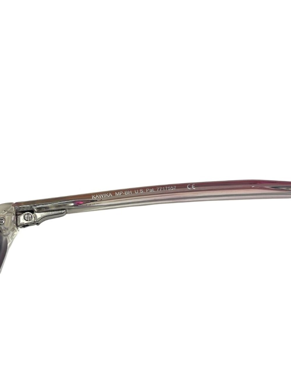 Maui Jim KAWIKA Clear Pink Silver Tone Accent Sunglasses Unisex MJ-257-05CR - Picture 3 of 16
